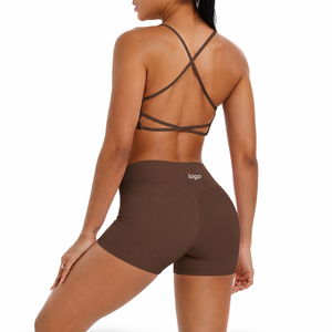 Leggings de yoga pour femmes en nylon et élasthanne, taille haute, anti-transparence, effet push-up, séchage rapide, avec soutien-gorge de sport, pour la gym, le yoga, la course et le fitness - Product Image 5