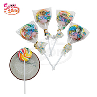 Sucettes colorées en spirale, bonbons durs aux saveurs de fruits, sucettes rondes plates arc-en-ciel