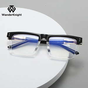 Xu Hướng <span class=keywords><strong>2025</strong></span> Mô Hình Mới Tr90 Người Đàn Ông Của Chống-Ánh Sáng Màu Xanh Phẳng Gương Kính Quang Học Khung Thời Trang Phong Cách Đơn Giản Cho Mùa Xuân - Product Image 3