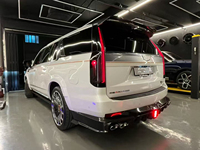 Kit Carrosserie Large avec Lèvre Avant Diffuseur et Spoiler en Fibre de Carbone Style MSY pour Améliorations Cadillac Escalade