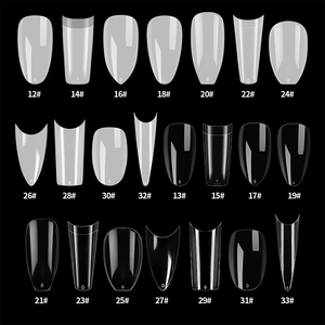 Uñas postizas profesionales francesas de acrílico ABS, estilo stiletto, cobertura completa, pre-diseñadas, de longitud corta, OEM, marca privada - Product Image 3