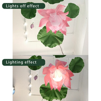Lanterne LED Lotus Artisanale Personnalisée en Papier Organza, Design Art Déco, Diamètre 80cm, Dégradé Rose, pour Décoration Maison, Fêtes et Salon