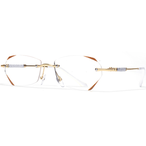 Vente en gros de lunettes de lecture sans monture pour femmes, verres convexes de haute qualité de luxe bloquant la lumière bleue - Product Image 3