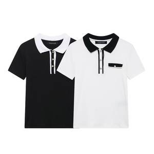 เสื้อสเวตเตอร์ถักลายปะติดปะต่อแฟชั่นใหม่ประจำฤดูร้อนปี 2025 ของ PB&ZA สำหรับผู้หญิง เสื้อโปโลแขนสั้นสไตล์วินเทจ เสื้อคลุมผู้หญิงสุดชิค - Product Image 1