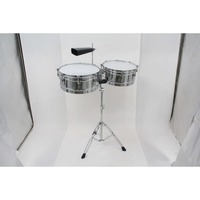 Factory Wholesale High Quality Steel Timbals Drum Set 13" 14" Double Braced Stand Percussion Instrument for Music School