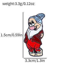 Großhandel anpassen Cartoon Film Charakter Zwerge Legierung Brosche Mode Neuankömmling Emaille Anstecknadel - Product Image 5