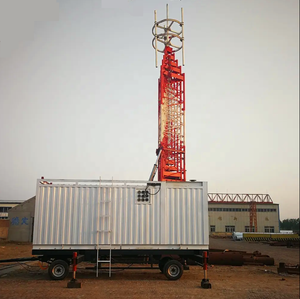 Torre de Telecomunicaciones Móvil de 15-30m con Mástil Telescópico, Galvanizada en Caliente, con Bomba Neumática de Elevación - Product Image 1