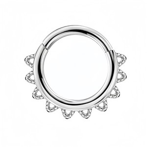 Anneau de nez en acier inoxydable en forme de fleur DQ00116, bijoux de piercing pour un usage quotidien - Product Image 5