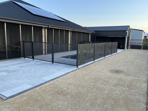 Clôture de sécurité pour piscine en aluminium de qualité marine, finition noire texturée, clôture de sécurité pour enfants, clôture de jardin écologique pour piscine extérieure - Product Image 6