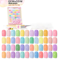 AMO Nouveauté 48 couleurs Collection de vernis à ongles en gel Macaron Boîte TPO HEMA FREE OEM/ODM Vernis à ongles en gel Macaron personnalisé