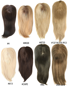 Meilleure vente 16 pouces soyeux droit doux Remy Hair Topper postiche européen pour femmes avec base mono fabriqué en cheveux humains de haute qualité - Product Image 6