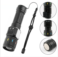 Nouvelle lampe torche multifonctionnelle avec lumière puissante, longue portée, recharge USB-C, lumière latérale COB, lampe torche avec aimant