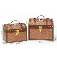 Coffret cadeau en papier fait main personnalisé avec poignée et fermoir, boîte à bonbons vintage de style pirate