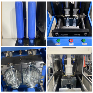 Machine <span class=keywords><strong>de</strong></span> soufflage semi-automatique pour bouteilles PET à 2 cavités avec chargeur automatique <span class=keywords><strong>de</strong></span> préformes pour un chargement plus rapide - Product Image 2