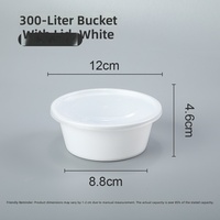 Boîte à lunch jetable en vente directe, 300 ml, en plastique transparent épais, bol à soupe pour la restauration rapide à emporter avec couvercle