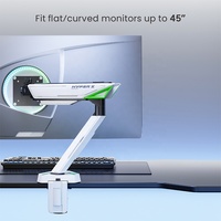 Bras de moniteur mécanique à ressort ultra large robuste pour écran de jeu LDT93-C012L 17-45 pouces 16 kg avec éclairage RVB
