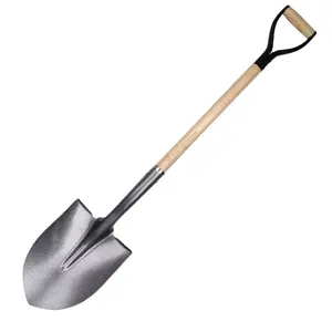 S503MY черные стальные круглые лопаты с металлической ручкой для сада