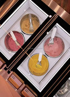 Vitrina Exhibidora de Helados de Acero Inoxidable Personalizada con 4 Cubetas, 2 Puertas de Vidrio, Enfriamiento Directo, para Exteriores, Precio de Fábrica