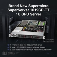 Serveur GPU Supermicros SuperServer 1019GP-TT 1U neuf, Intel Xeon Scalable, 6 baies 2.5 SAS SATA, 10GbE, serveur d'apprentissage profond AI ML