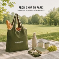 Sac fourre-tout pliable en toile de coton, réutilisable pour les courses, avec longues bandoulières, impression de logo personnalisé pour le marché du dimanche