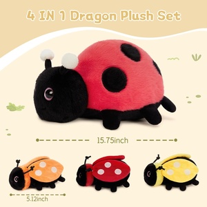 Coussin et sac de couchage géants personnalisés en peluche Coccinelle pour enfants, en <span class=keywords><strong>coton</strong></span>/nylon ultra doux, anti-stress, vente en <span class=keywords><strong>gros</strong></span> - Product Image 1