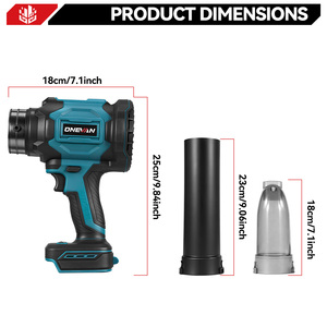 <span class=keywords><strong>Souffleur</strong></span> et <span class=keywords><strong>aspirateur</strong></span> de feuilles sans fil ONEVAN Industrial 350M/S 2-en-1, outil de jardinage électrique avec batterie <span class=keywords><strong>Makita</strong></span> 18V - Product Image 4
