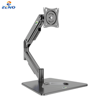 Support de bureau Zeno pour un seul moniteur, 17-32 pouces, en acier, pivotant, inclinable, VESA, support d'ordinateur DF100