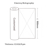 Rouleaux de feuille holographique pour marquage à chaud, feuille argentée à froid, feuille à chaud, film de lamination holographique pour boîtes cadeaux cosmétiques