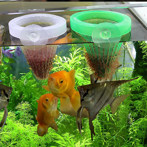 Comedero cónico de plástico con ventosa para acuario, antiflotante, para lombrices rojas, larvas de sangre vivas y camarones - Product Image 2