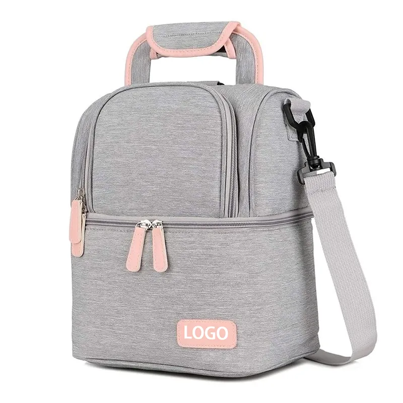 Mochila térmica com isolamento térmico para mamãe e bebê, mochila térmica para viagens ao ar livre com logotipo personalizado, sacola térmica para armazenamento de garrafas de leite materno e saco térmico com bloco de gelo