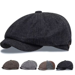 8 패널 Peaky 남성용 베레모 모자 뉴스 보이 아이비 모자 여러 색상 - Product Image 3