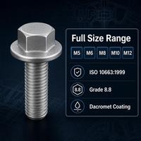 Vis à bride hexagonale revêtues Dacromet sans chromate, protection contre la corrosion par pulvérisation de sel 5000 heures, fixation pour la construction offshore