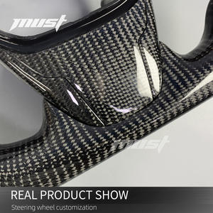 พวงมาลัยสปอร์ตคาร์บอนไฟเบอร์พร้อมไฟ LED สำหรับฮอนด้ารุ่นที่สิบ <span class=keywords><strong>Civic</strong></span> 2016-2021 Si ประเภท R FK8 <span class=keywords><strong>hatchback</strong></span> - Product Image 4