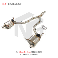 ING pour Mercedes Benz SLK200 R230 Catback Valvetronic tuyaux d'échappement en acier inoxydable avec silencieux de soupape pièces de Performance automatique