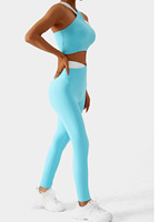 Aoyema Nouvelle couleur de contraste haute élastique antichoc soutien-gorge de sport vêtements d'entraînement en vrac personnaliser Gym sous-vêtements femmes course Yoga ensemble