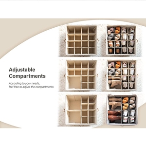 Contenedores de Almacenamiento de Zapatos Cuadrados Grandes y Modernos, Cajas de Almacenamiento de Zapatos Plegables de Tela, Organizador para Armario, Material Plástico, Bolsa de Uso General - Product Image 4