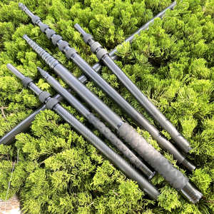 Marzo ad alta resistenza 100% puro prisma personalizzato in fibra di carbonio Gos Pole Total Station tubo telescopico di bloccaggio - Product Image 1