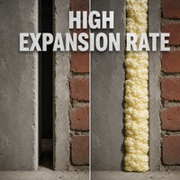 FEUDU'HOME Colle adhésive polyuréthane haute expansion professionnelle pour la construction, pour le remplissage et l'isolation thermique 750ml