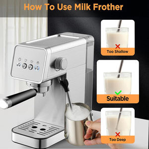 Machine à expresso semi-automatique avec mousseur à lait, 20 bars, machine à café professionnelle pour la maison, le bureau ou la cuisine - Product Image 4