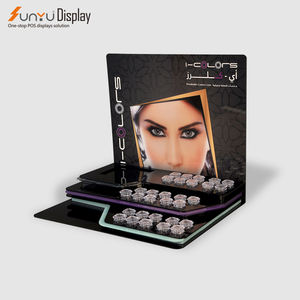 Sunyu Factory Venta al por mayor <span class=keywords><strong>Lentes</strong></span> <span class=keywords><strong>de</strong></span> <span class=keywords><strong>contacto</strong></span> <span class=keywords><strong>de</strong></span> acrílico negro personalizado Soporte <span class=keywords><strong>de</strong></span> exhibición <span class=keywords><strong>Tienda</strong></span> minorista Estante <span class=keywords><strong>de</strong></span> exhibición <span class=keywords><strong>de</strong></span> cosméticos - Product Image 2