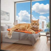 Nouveau hamac de fenêtre pour chat en carton, lit suspendu respirant pour chat, perchoir de fenêtre