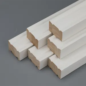 अनुकूलित आधुनिक फ्रेम क्राउन मोल्डिंग Lvl मोल्डिंग सजावटी सफेद लकड़ी