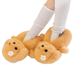 Teddybär-Hausschuhe Plüsch Verdickte Baumwolle Warm Lager Flauschige Anbieter-Baumwollpantoffeln Warme Schuhe Baumwoll-Hausschuhe - Product Image 1