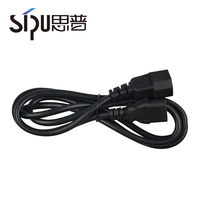 Câble d'extension d'alimentation SIPU 2026 IEC C13 vers C14, 1,22 m, 10 A, PVC, avec prises EU/UK/AU/US, certifié ROHS/CE pour appareils électroménagers
