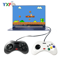 Kablolu USB PC Gamepad Joystick, saturn USB kablolu oyun sopa sevinç ped denetleyicisi için Windows PC MAC Linux ahududu Pi 3 Sega Gen