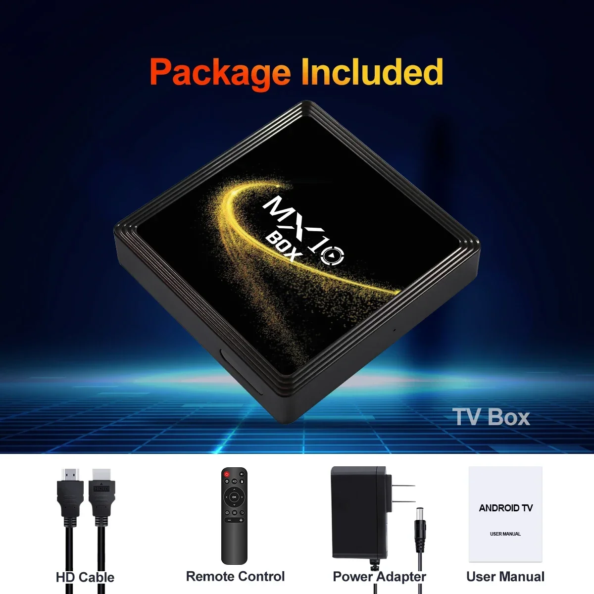 MX10 BOX 4K HD Android 13 スマートTVボックス - 便利なメディア