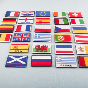 Herstelleranfertigung Großhandel Amerikanische Nationalflagge Gestickter Aufnäher Alle Länder Aufbügelbare Stickerei-Patches Flagge für Jacken - Product Image 5