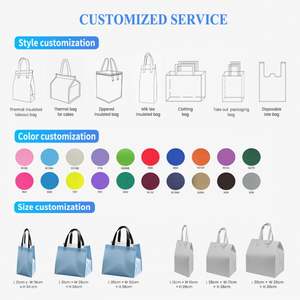 Sac isotherme robuste en non-tissé avec doublure en feuille d'aluminium, logo personnalisable, idéal pour pizzas, soupes chaudes, courses froides - Product Image 5