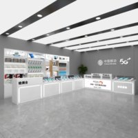 Vitrine de magasin de téléphonie mobile de luxe sur mesure, mobilier haut de gamme, design d'agencement pour magasin de détail de téléphonie, supermarché de beauté, bois