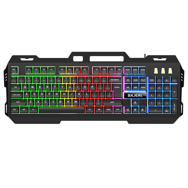 BAJEAL Mechanical Gaming Keyboard 104 Keys RGB Backlit Full Size Wired USB Anti Ghosting For PC Laptop